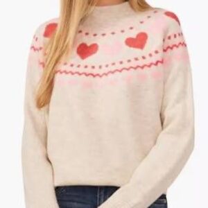 CeCe Heart Pattern Sweater